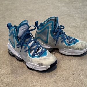 Kids' Blue and White High-Top Sneakers